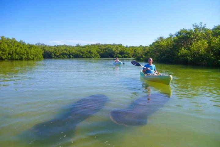 a small boat in a body of water