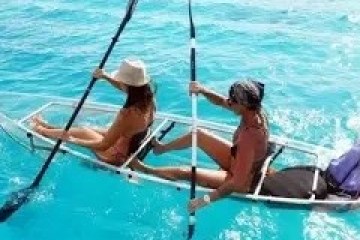 a person swimming in the water